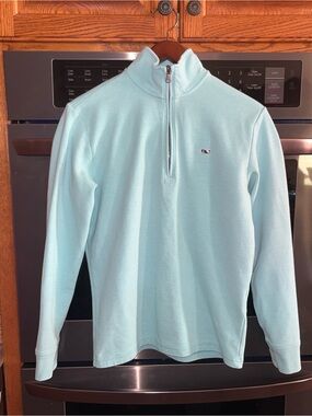 Vineyard Vines Light Mint Quarter-Zip Pullover